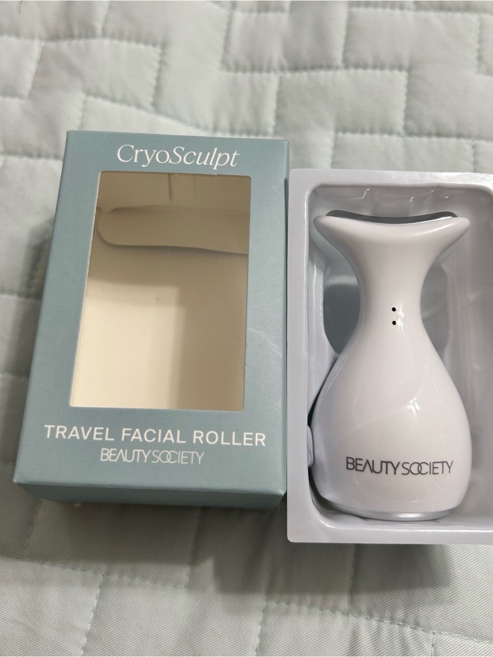 BeautySociety CryoSculpt Travel Facial Roller — White